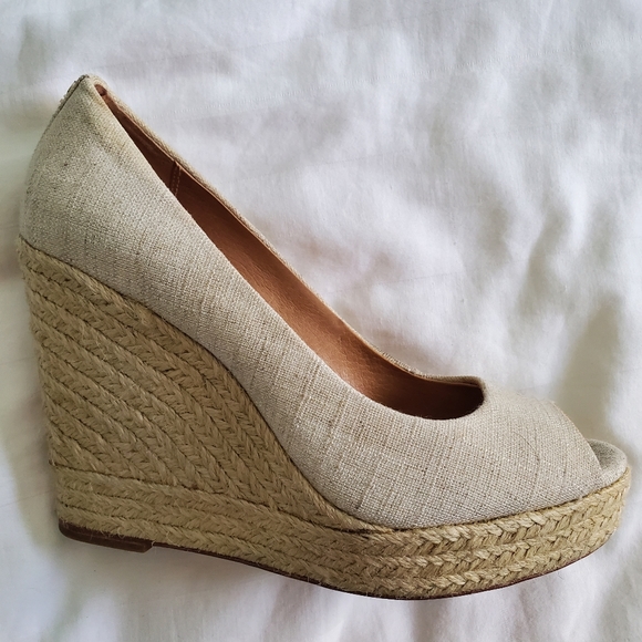 Coach Milan Met Linen Canvas Wedge Esdpadrille - Picture 10 of 15
